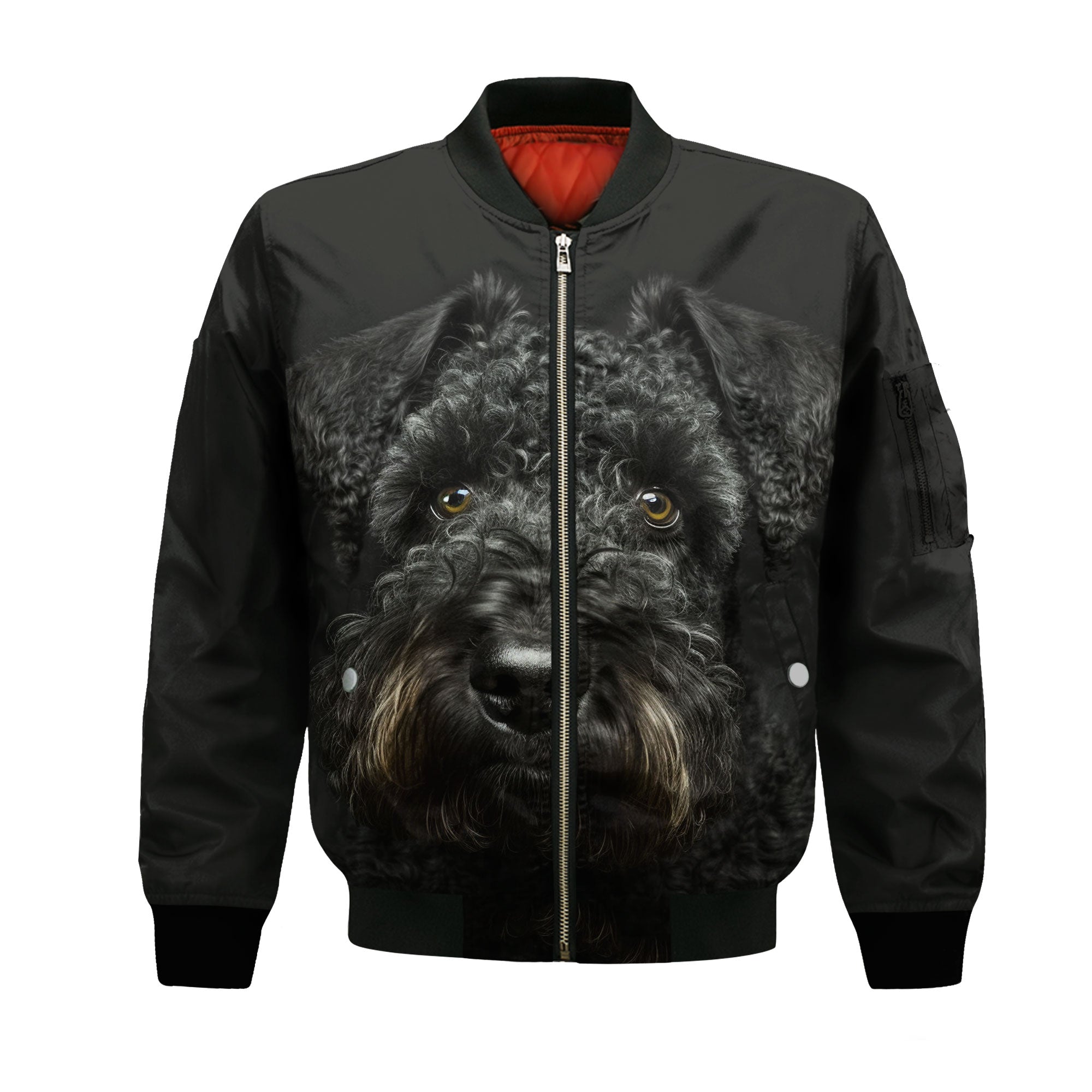 Kerry Blue Terrier AI - Unisex 3D Graphic Bomber Jacket