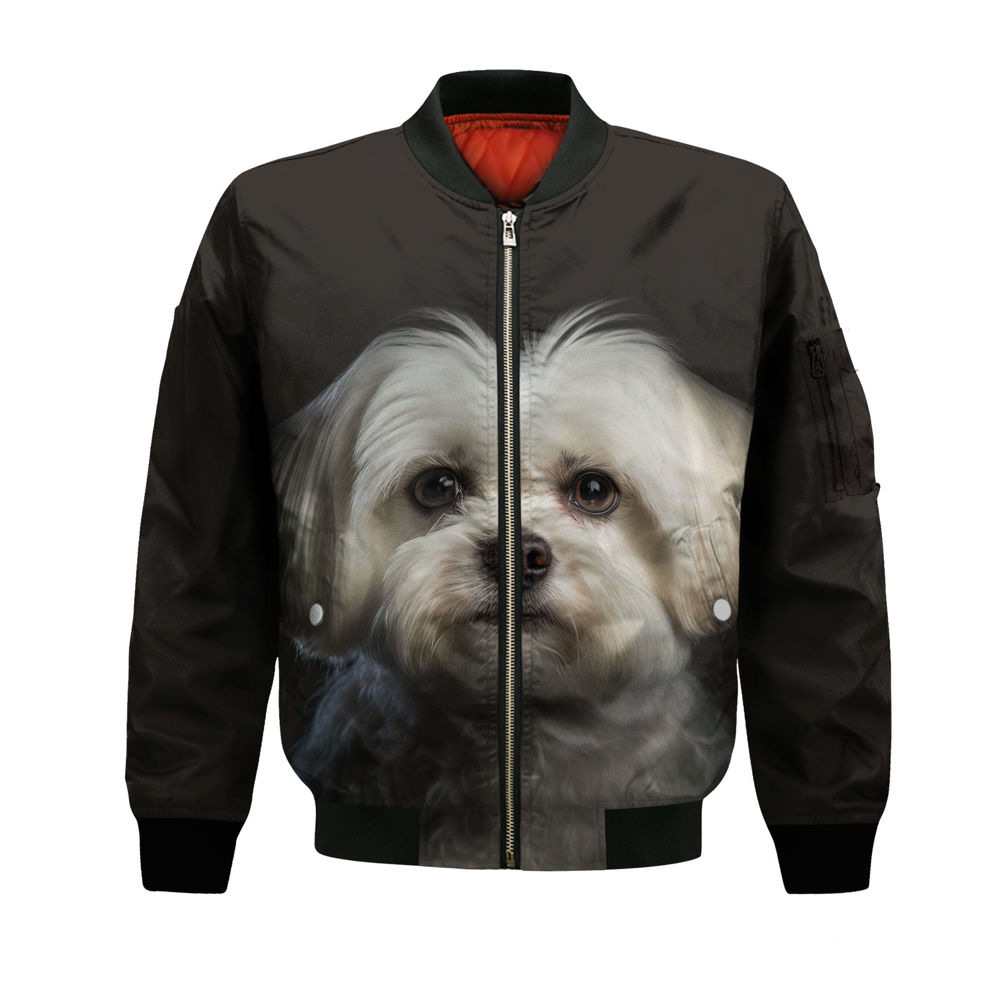 Maltese AI - Unisex 3D Graphic Bomber Jacket