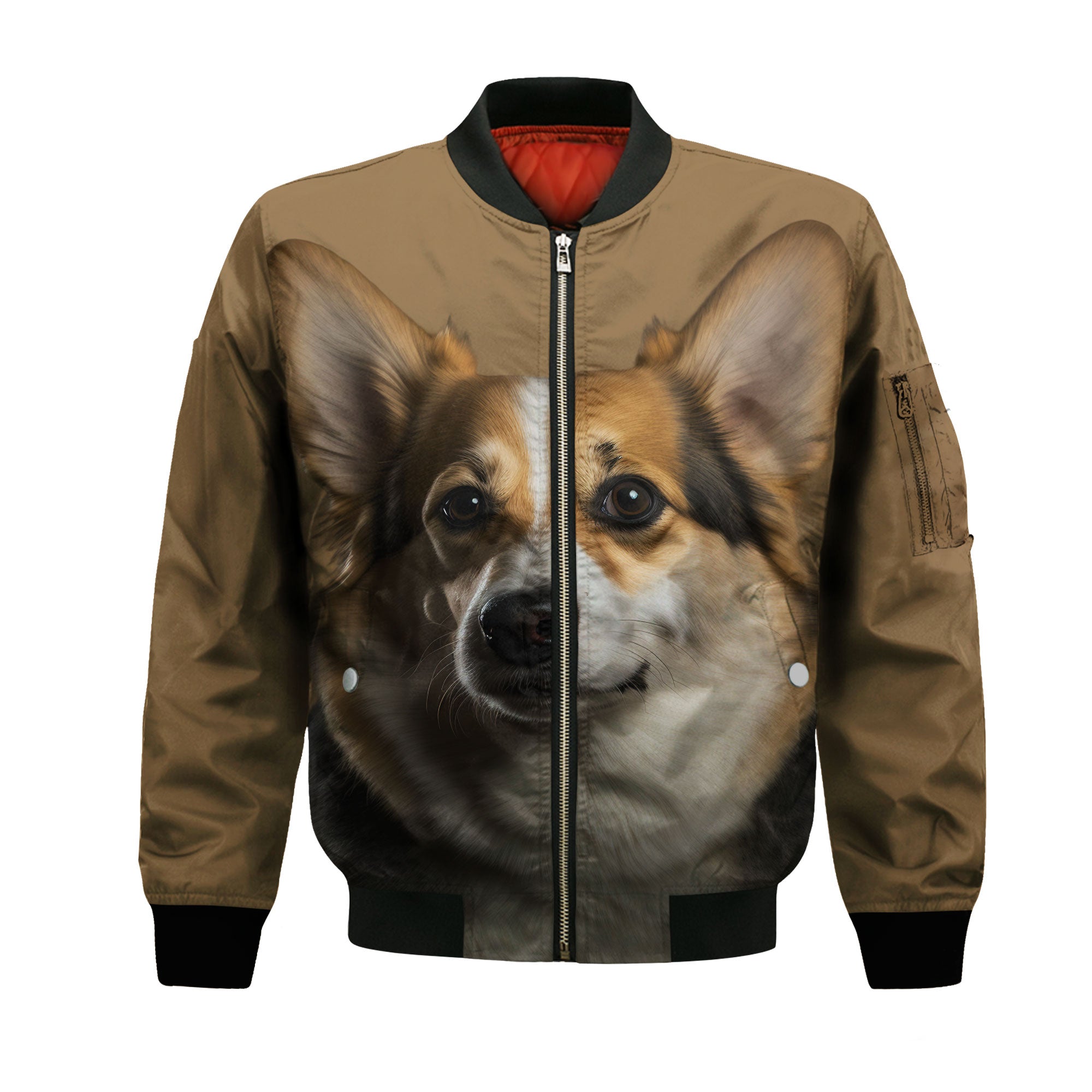 Pembroke Welsh Corgi AI - Unisex 3D Graphic Bomber Jacket