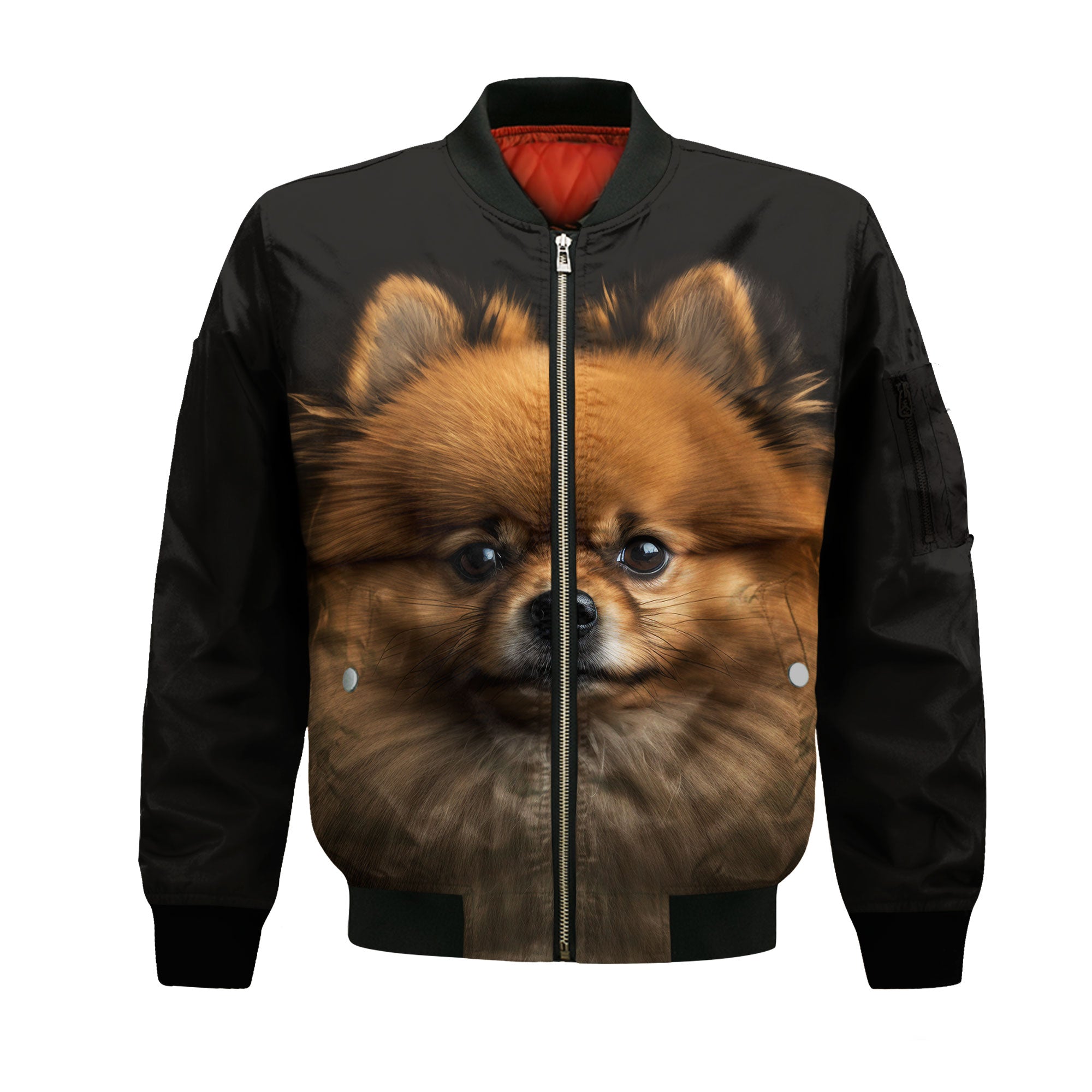 Pomeranian AI - Unisex 3D Graphic Bomber Jacket
