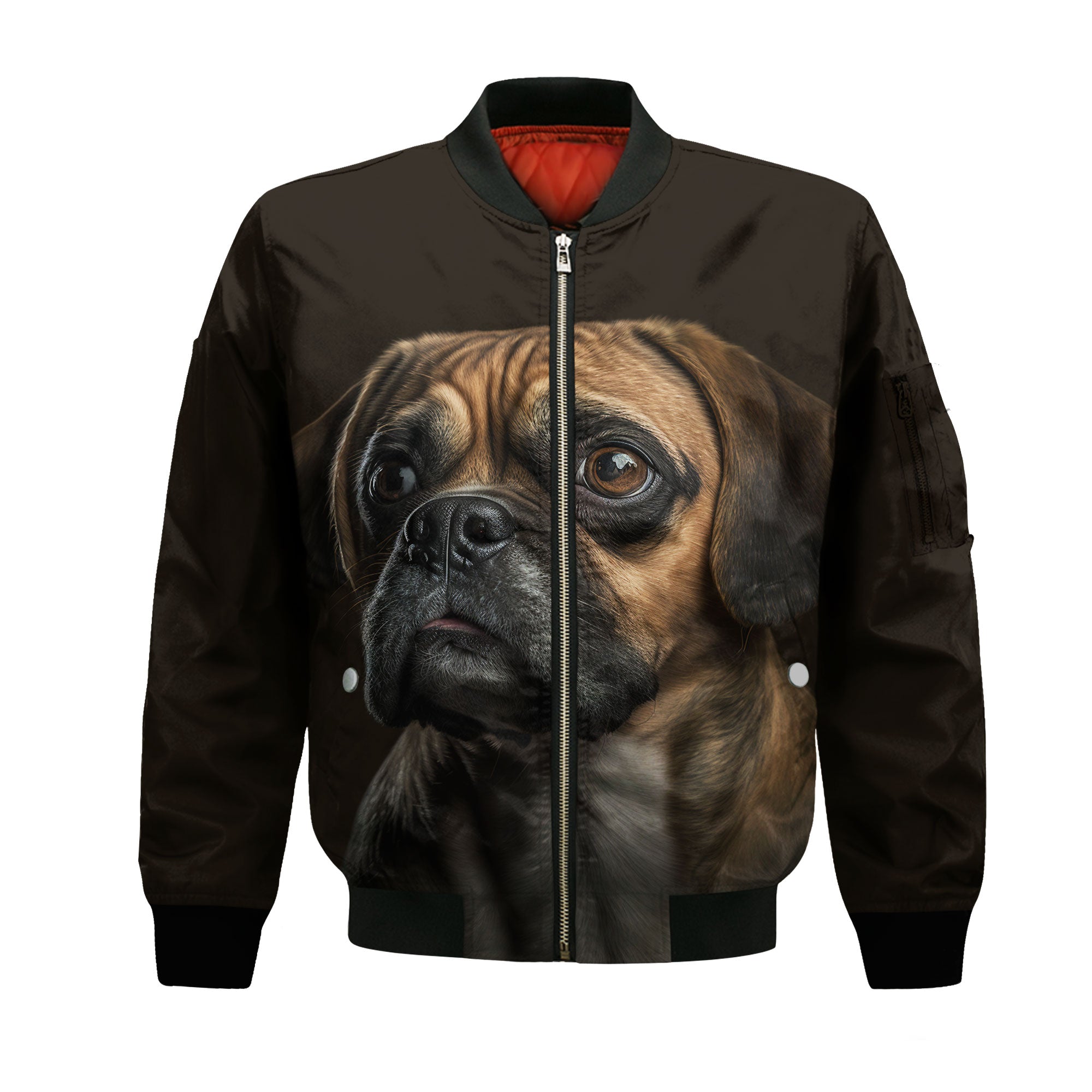 Puggle AI - Unisex 3D Graphic Bomber Jacket