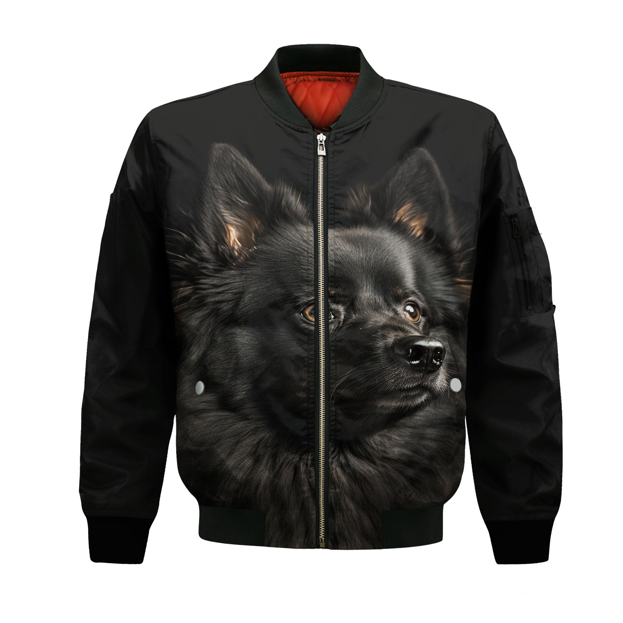 Schipperke AI - Unisex 3D Graphic Bomber Jacket
