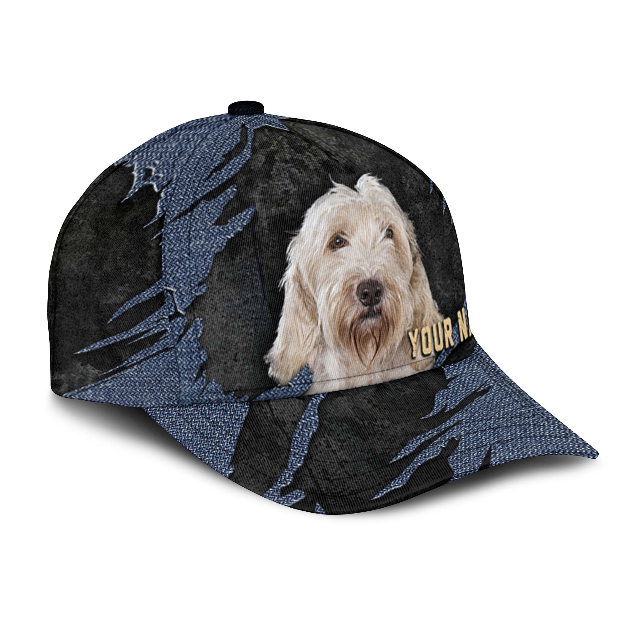 Petit Basset Griffon Vendéen - Jean Background Custom Name Cap