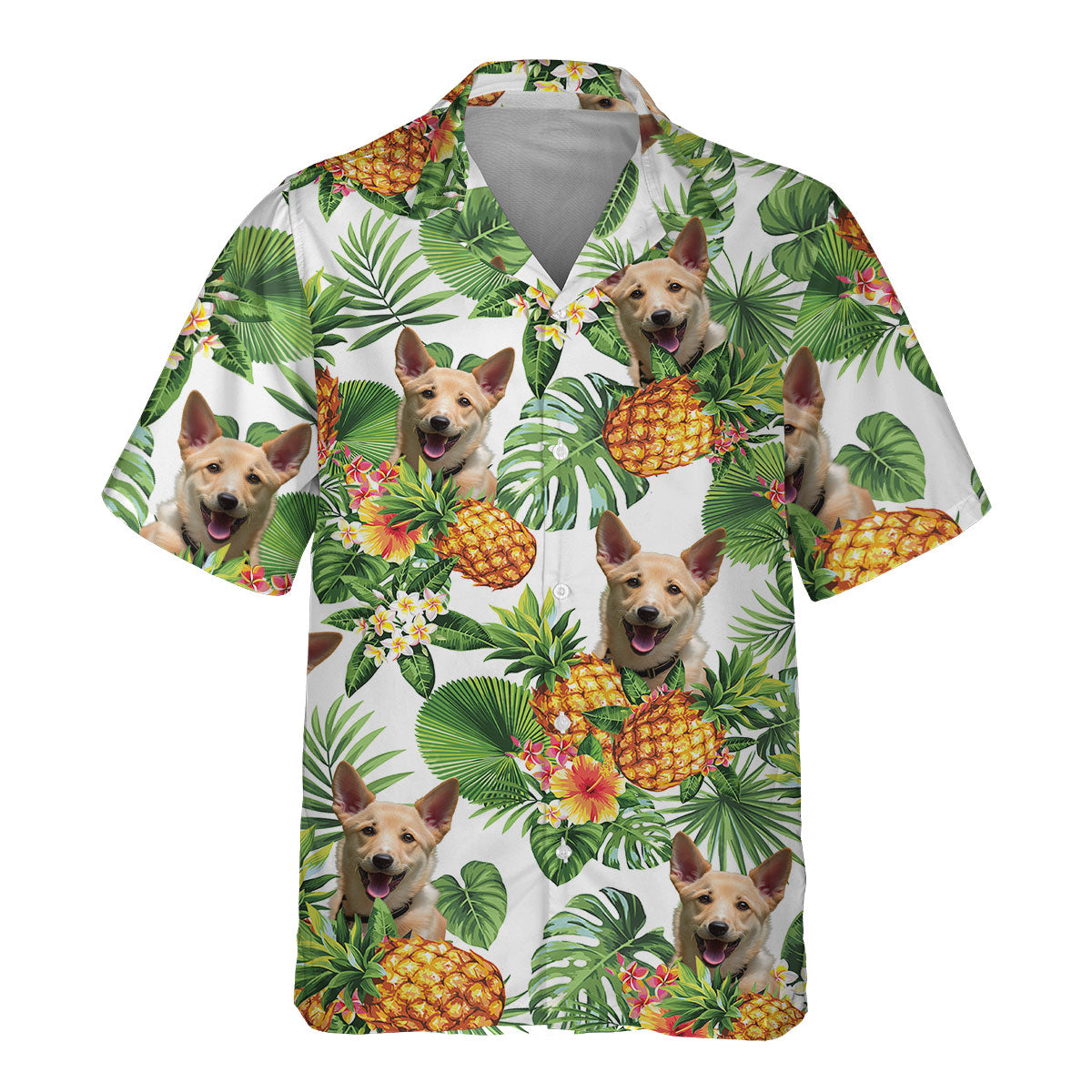 Carolina Dog AI - Tropical Pattern Hawaiian Shirt