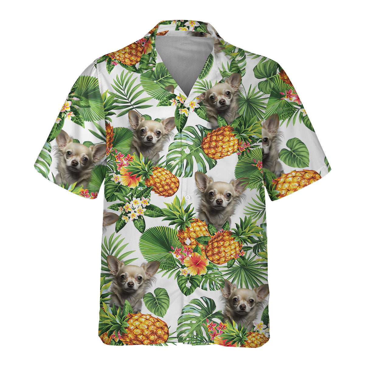Chihuahua 2 AI - Tropical Pattern Hawaiian Shirt