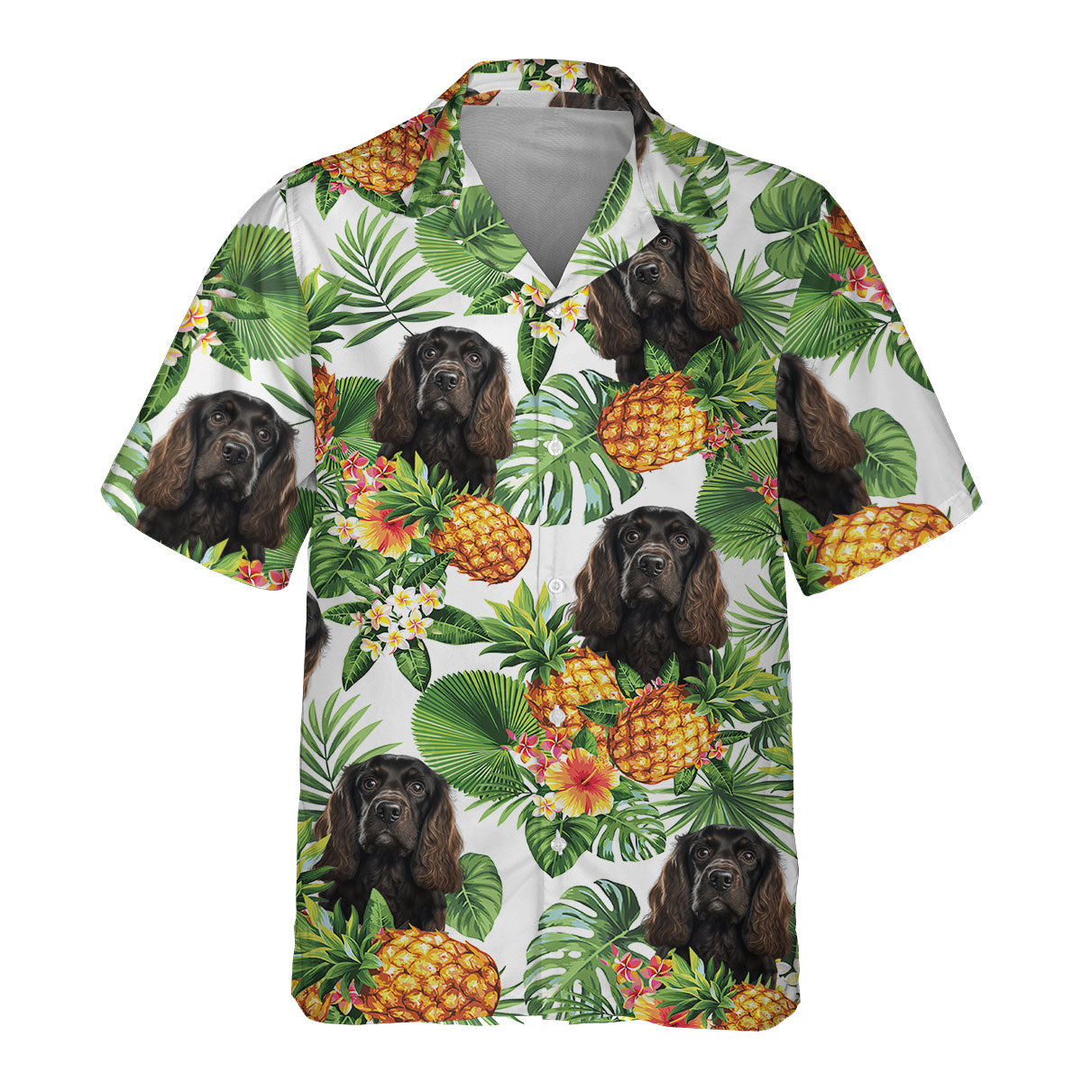 Cocker Spaniel AI - Tropical Pattern Hawaiian Shirt