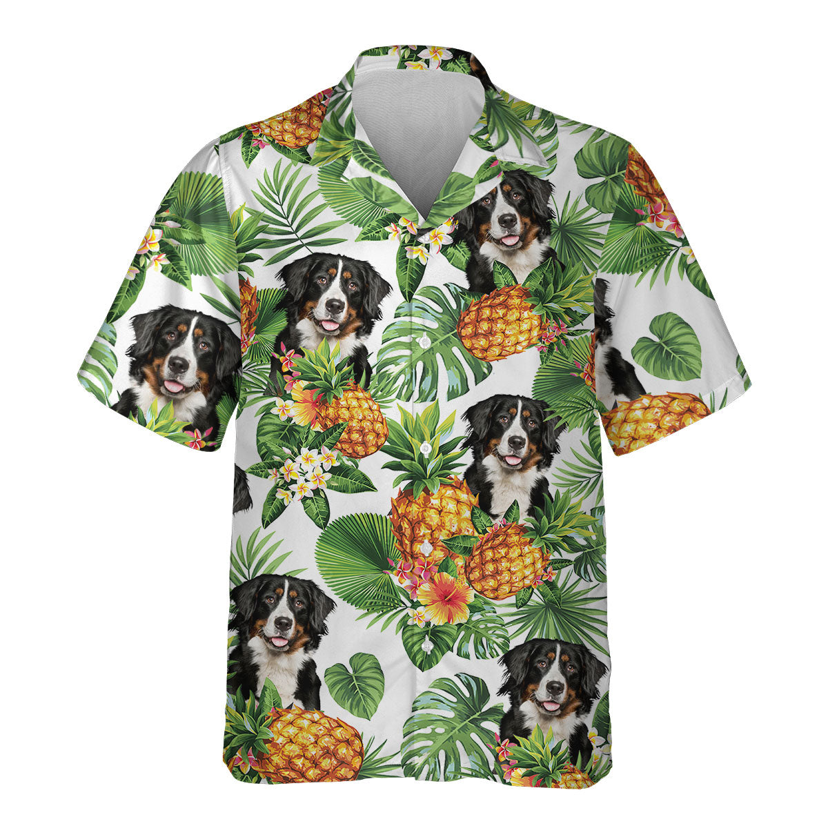 Greater Swiss Mountain Dog - Tropical Pattern Hawaiian Shirt