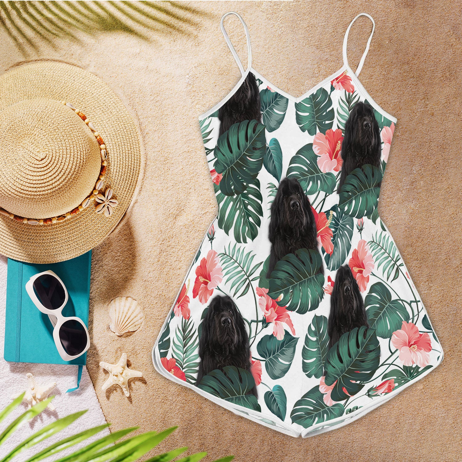 Newfoundland Pattern Sleeveless Romper