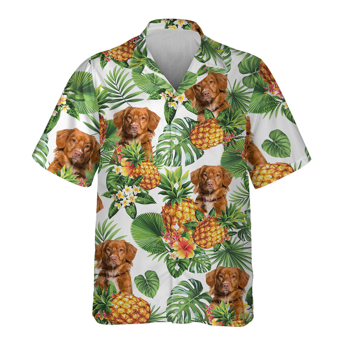 Nova Scotia Duck Tolling Retriever - Tropical Pattern Hawaiian Shirt