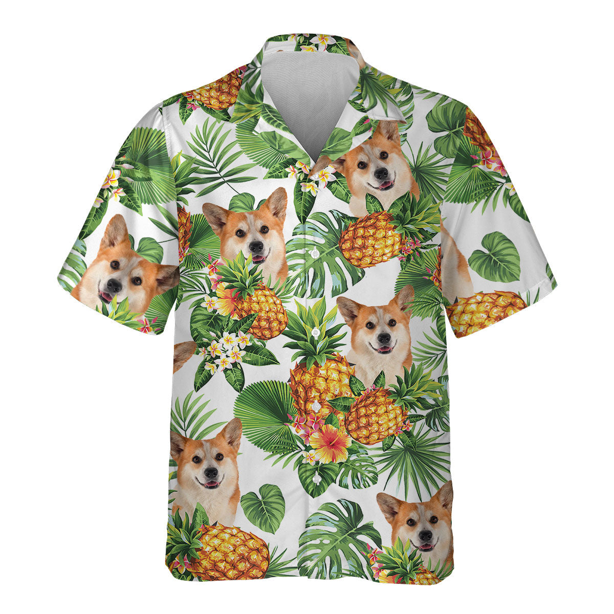 Pembroke Welsh Corgi - Tropical Pattern Hawaiian Shirt