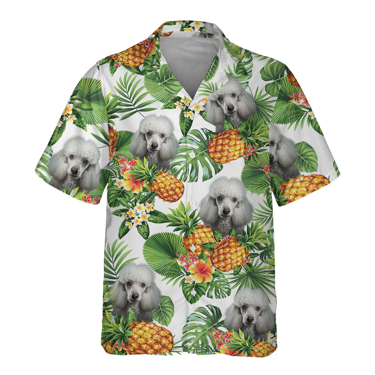 Poodle 1 AI - Tropical Pattern Hawaiian Shirt