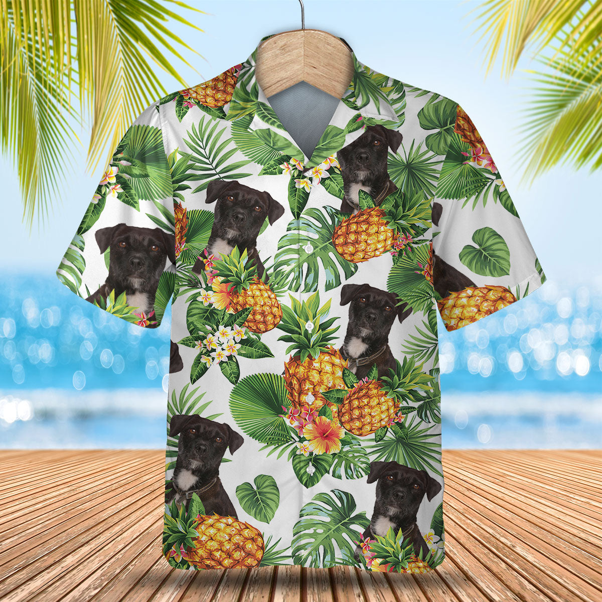Patterdale Terrier - Tropical Pattern Hawaiian Shirt