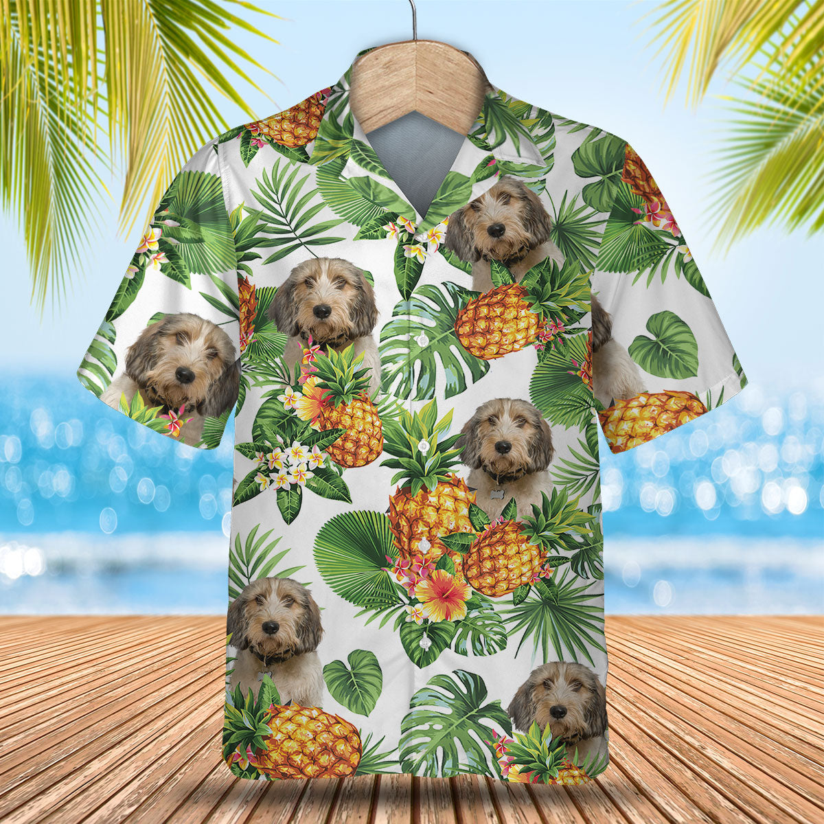 Petit Basset Griffon Vendéen - Tropical Pattern Hawaiian Shirt