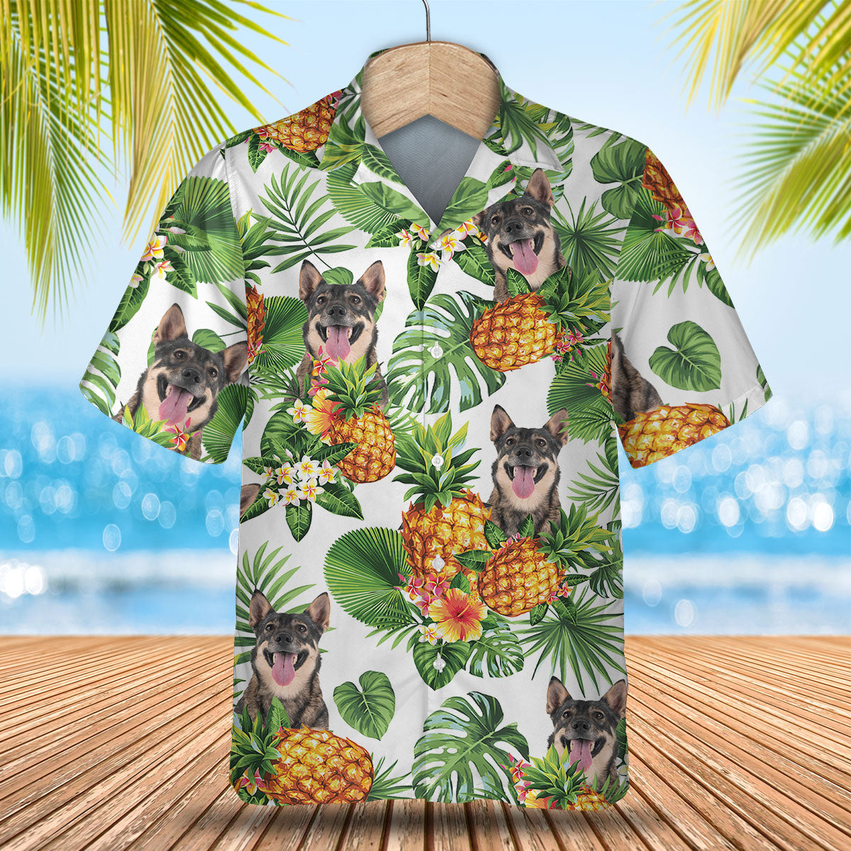 Swedish Vallhund - Tropical Pattern Hawaiian Shirt