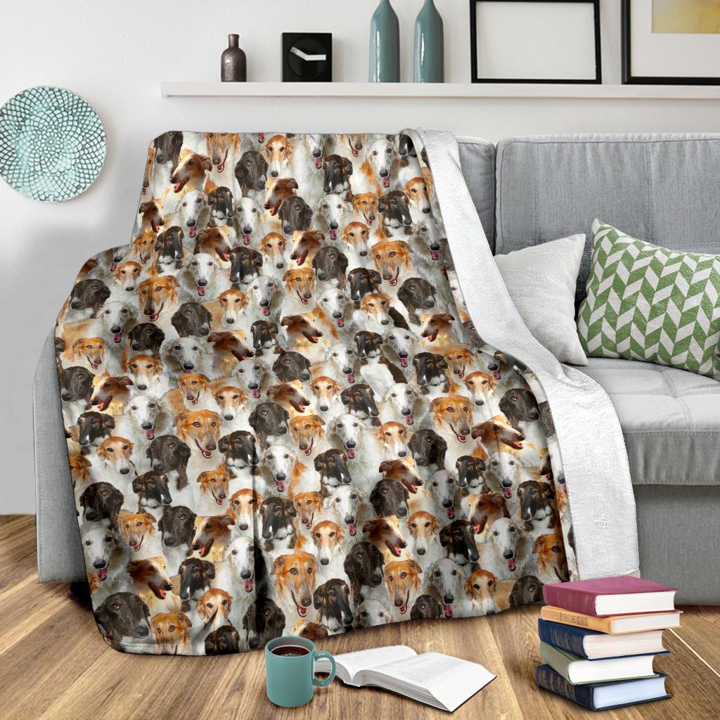 Borzoi Full Face Blanket