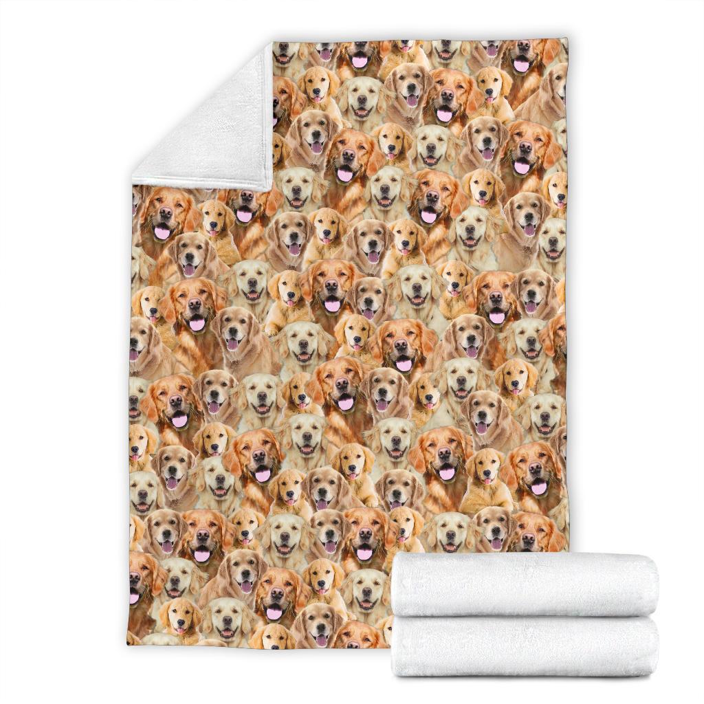 Golden Retriever Full Face Blanket