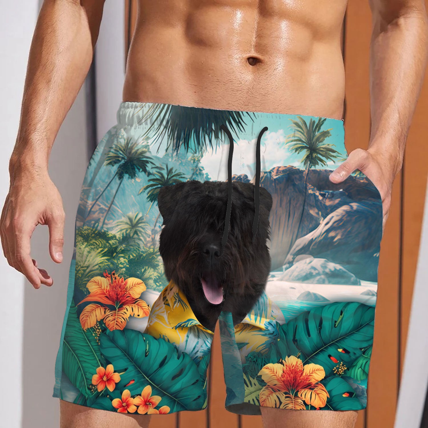 Bouvier des Flandres - 3D Men's Beach Short