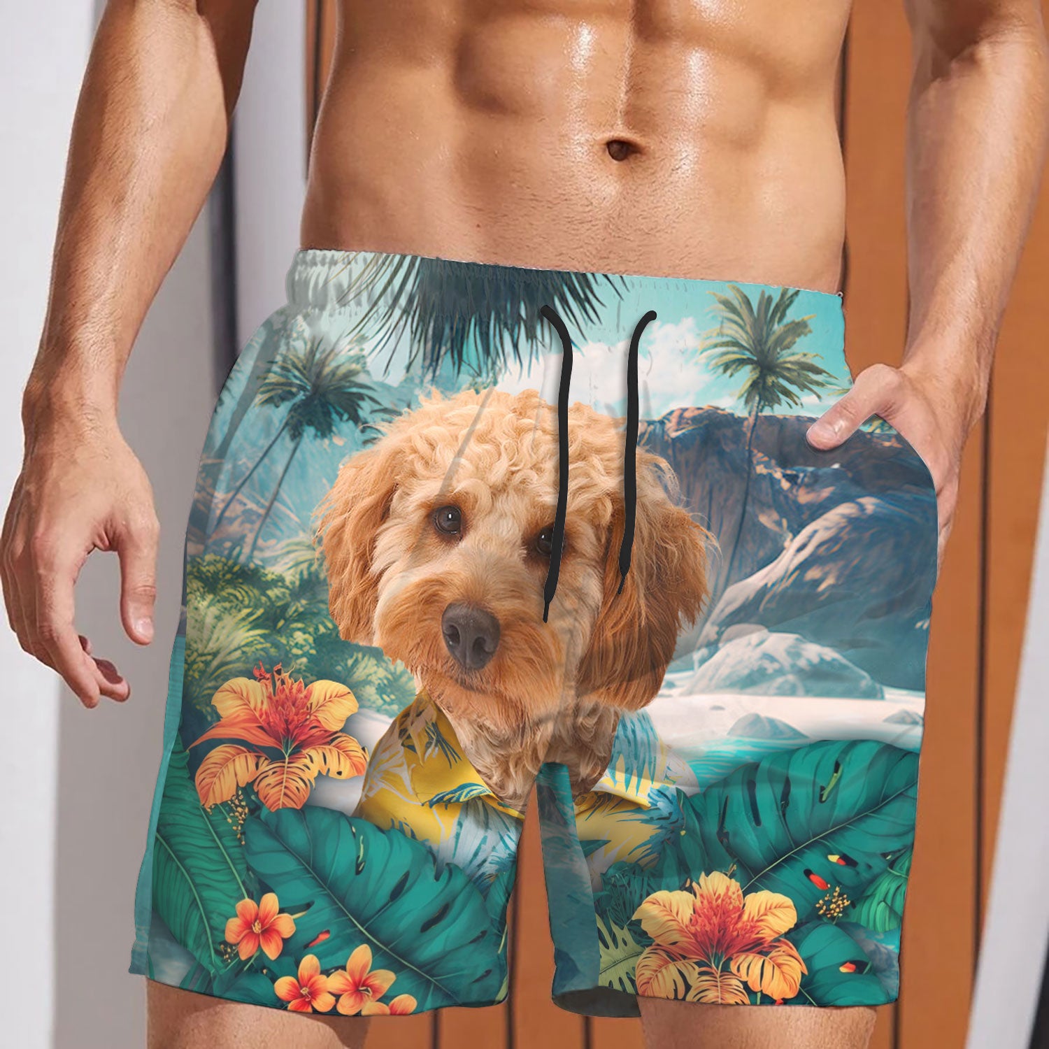 Cockapoo - 3D Men's Beach Short
