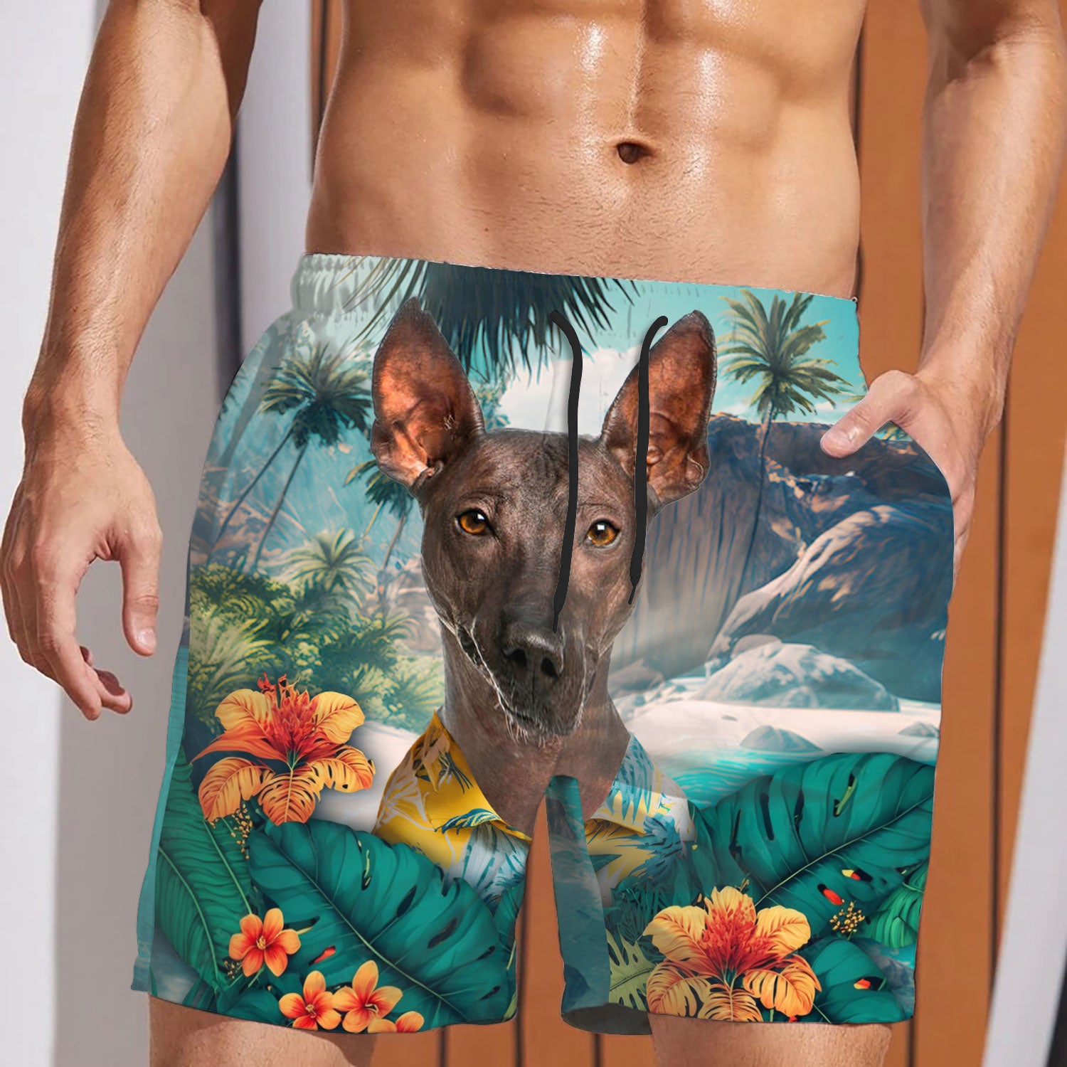 Peruvian Inca Orchid - 3D Men's Beach Short
