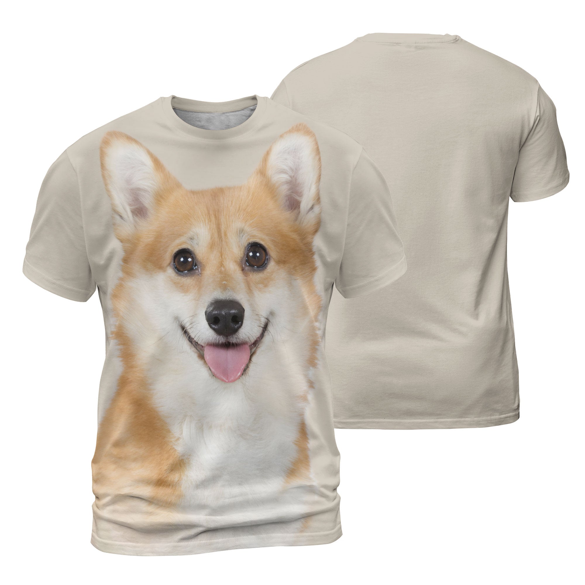 Welsh Corgi Happy - 3D Graphic T-Shirt