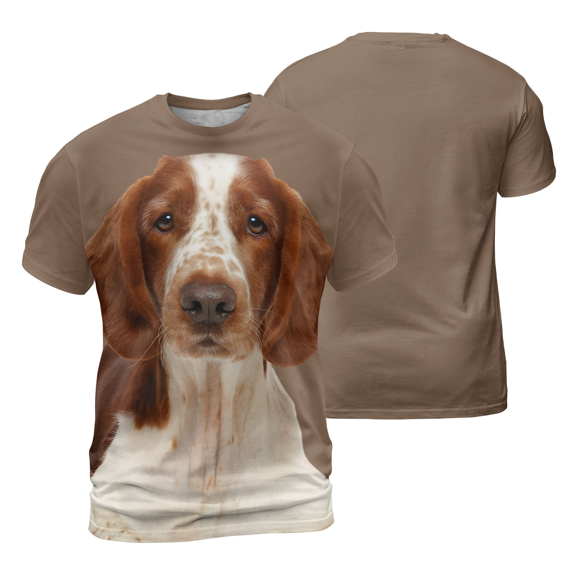 Welsh Springer Spaniel Sit - 3D Graphic T-Shirt