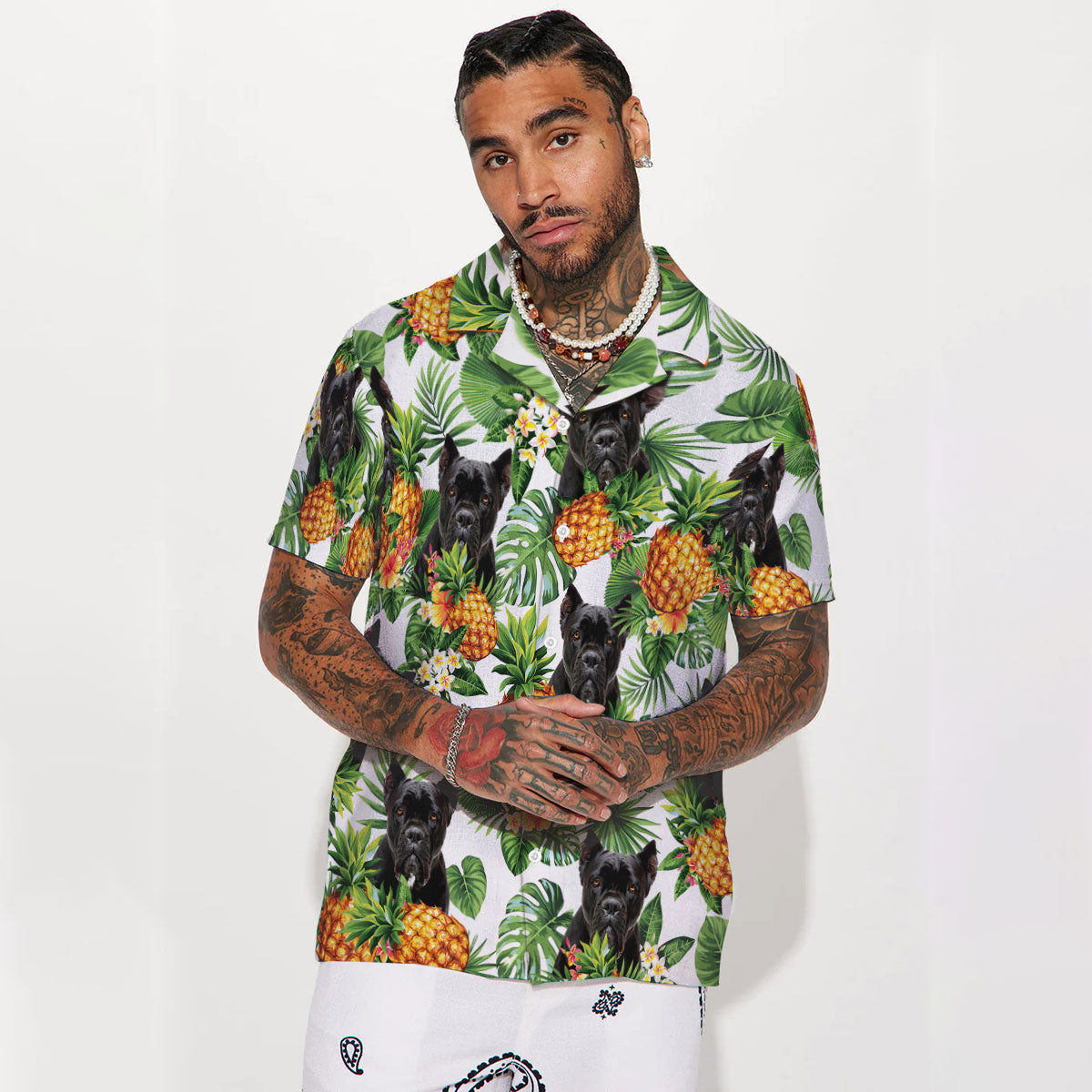 Cane Corso - Tropical Pattern Hawaiian Shirt