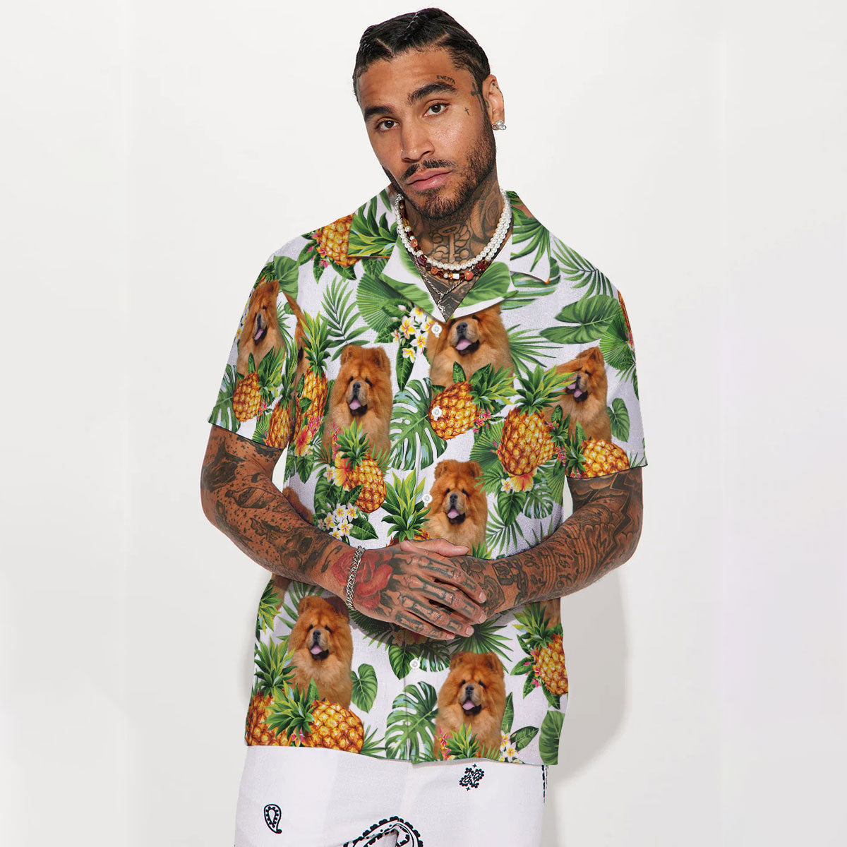 Chow Chow - Tropical Pattern Hawaiian Shirt