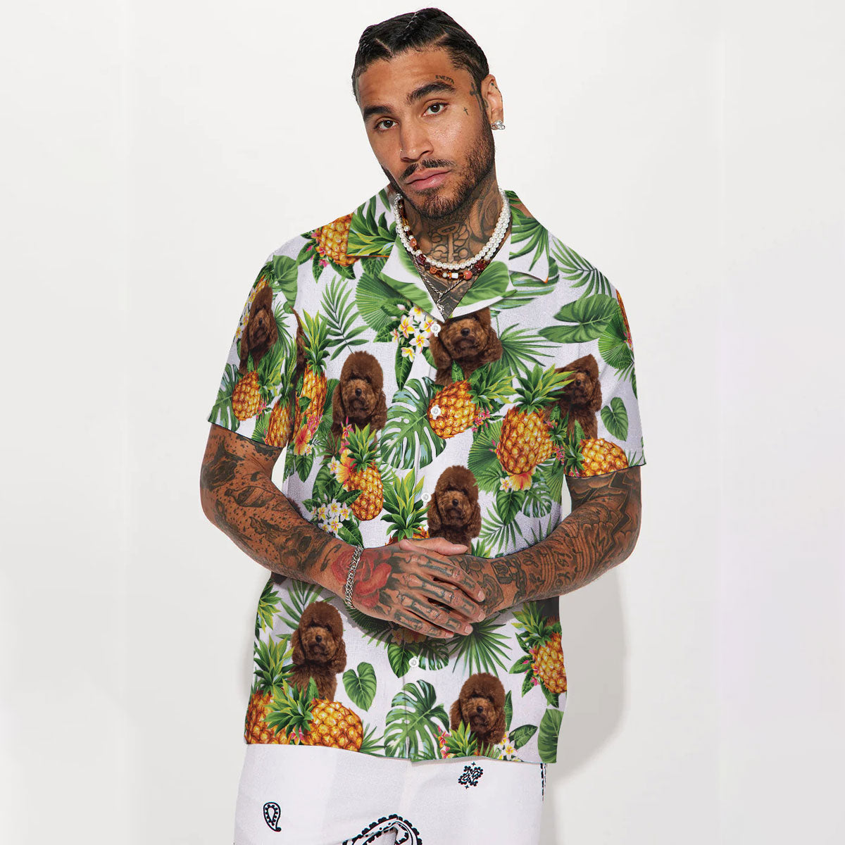 Poodle - Tropical Pattern Hawaiian Shirt