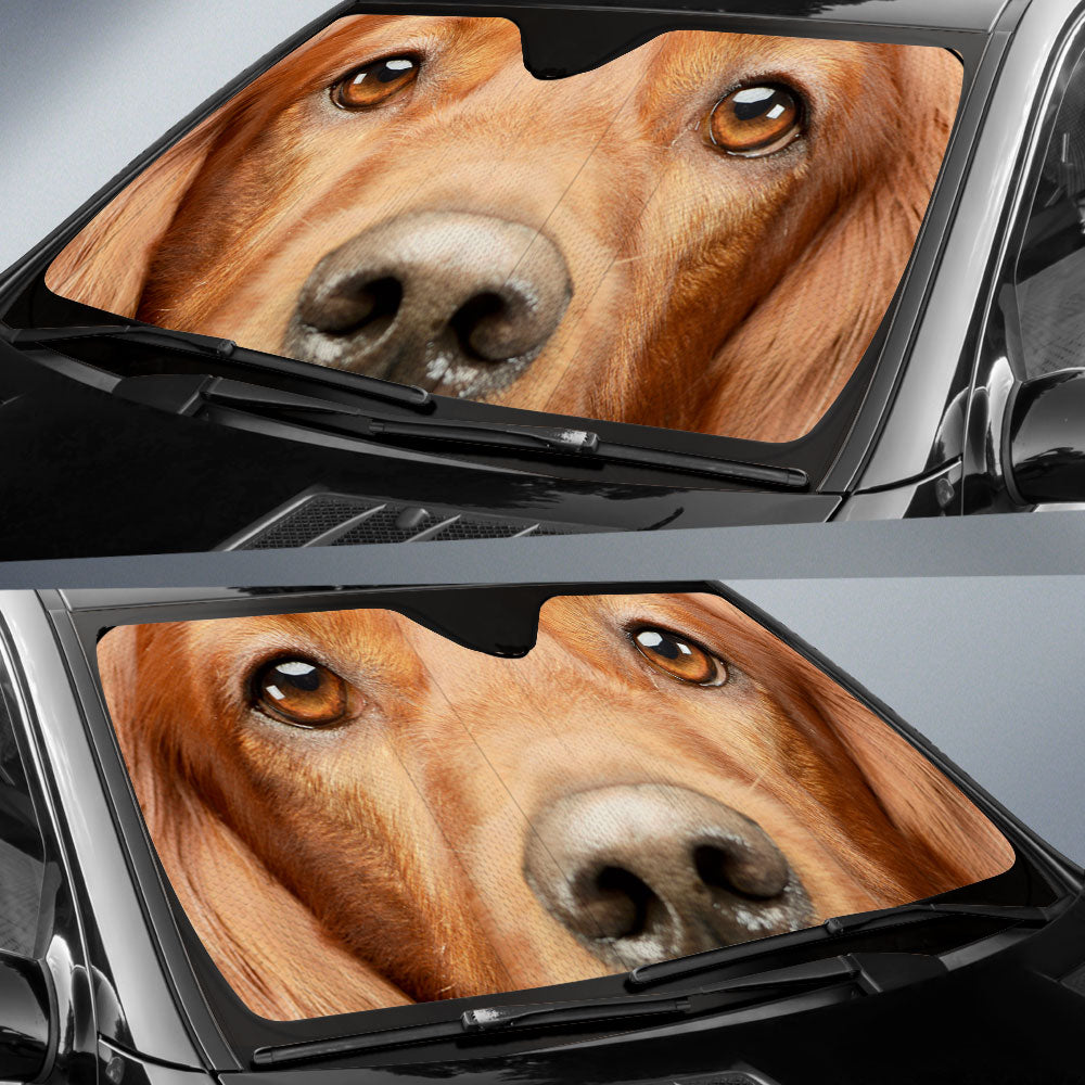 Irish Setter Eyes Car Sun Shade 94