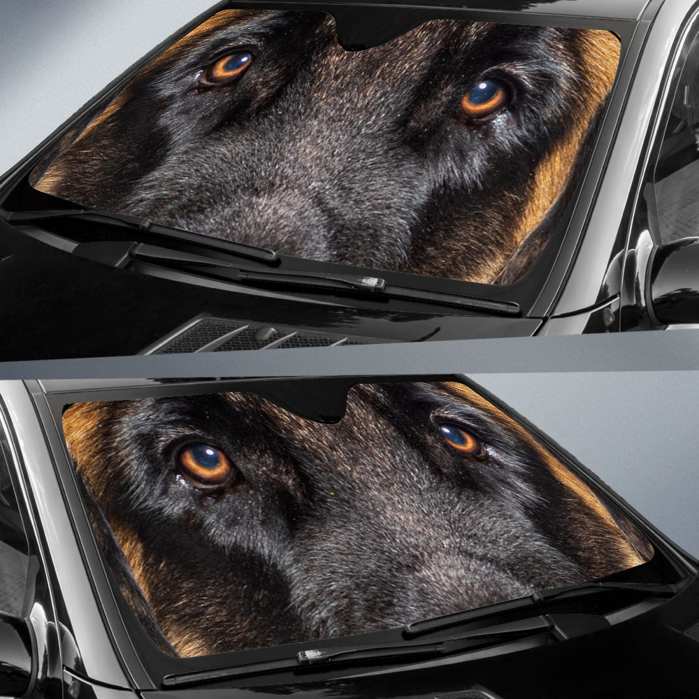 Leonberger Eyes Car Sun Shade 94