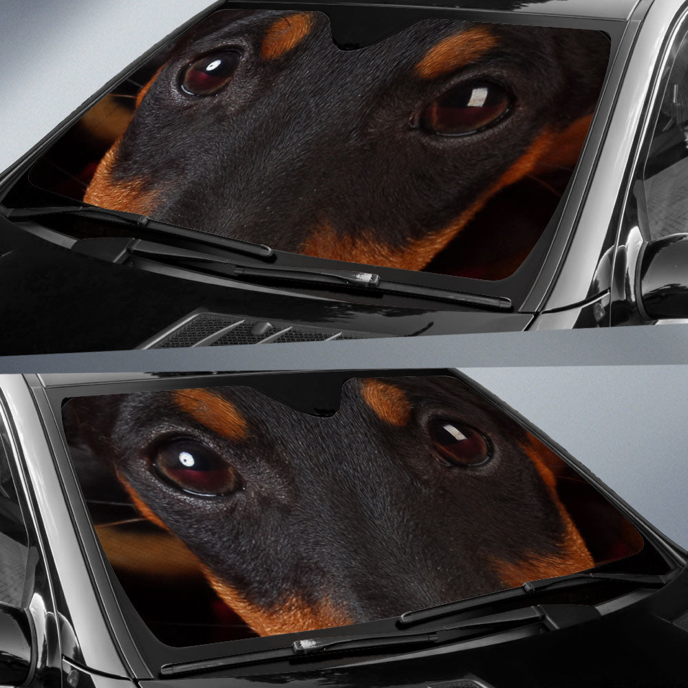 Manchester Terrier Eyes Car Sun Shade 94