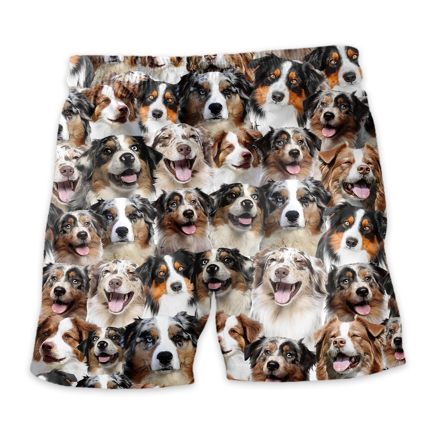 Australian Shepherd Full Face Hawaiian Shirt & Short