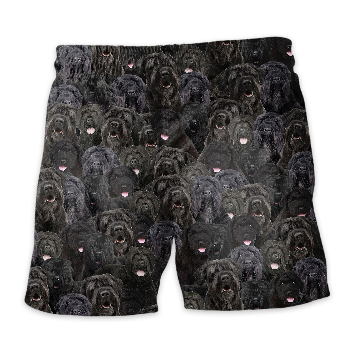 Black Russian Terrier Full Face Hawaiian Shirt & Short