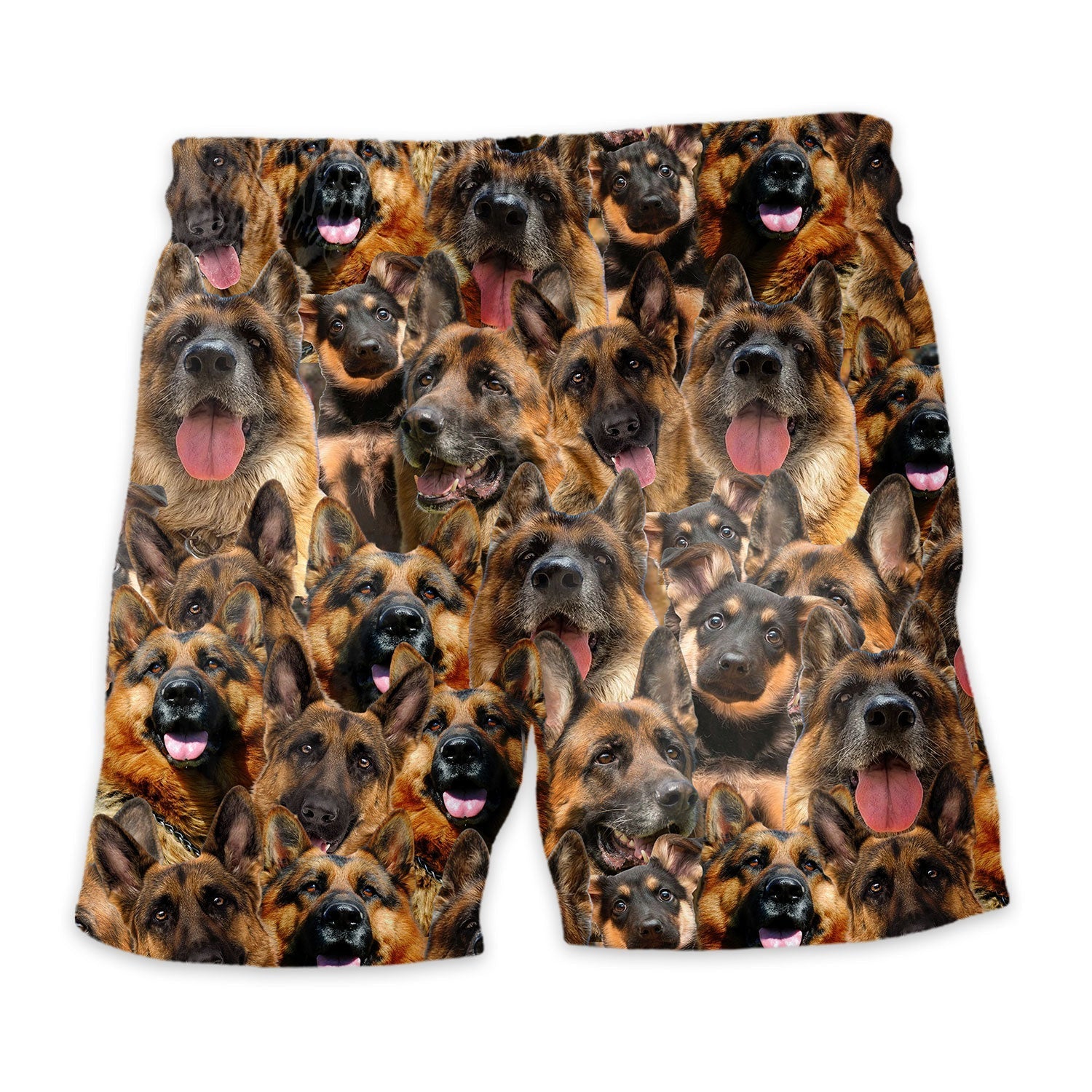 German Shepherd - Golden Retriever Full Face Hawaiian Shirt & Short