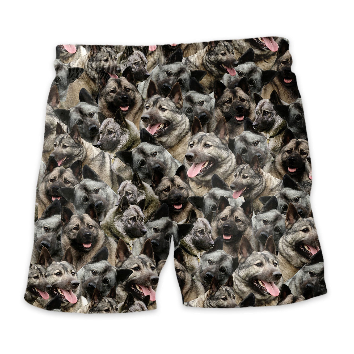 Norwegian Elkhound Full Face Hawaiian Shirt & Short