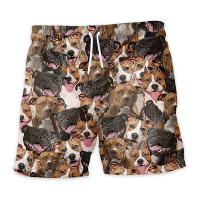 American Staffordshire Terrier Full Face Hawaiian Shirt & Short