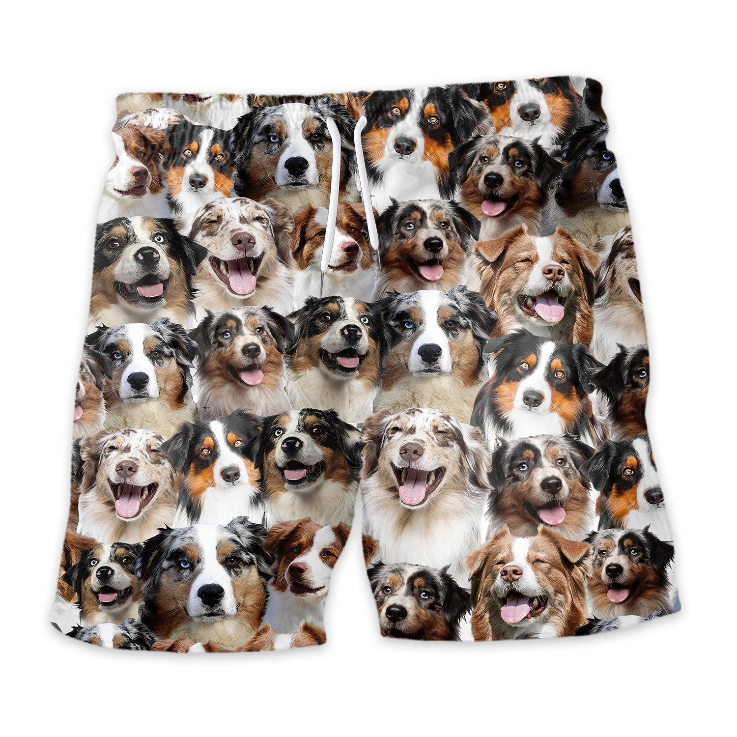 Australian Shepherd Full Face Hawaiian Shirt & Short