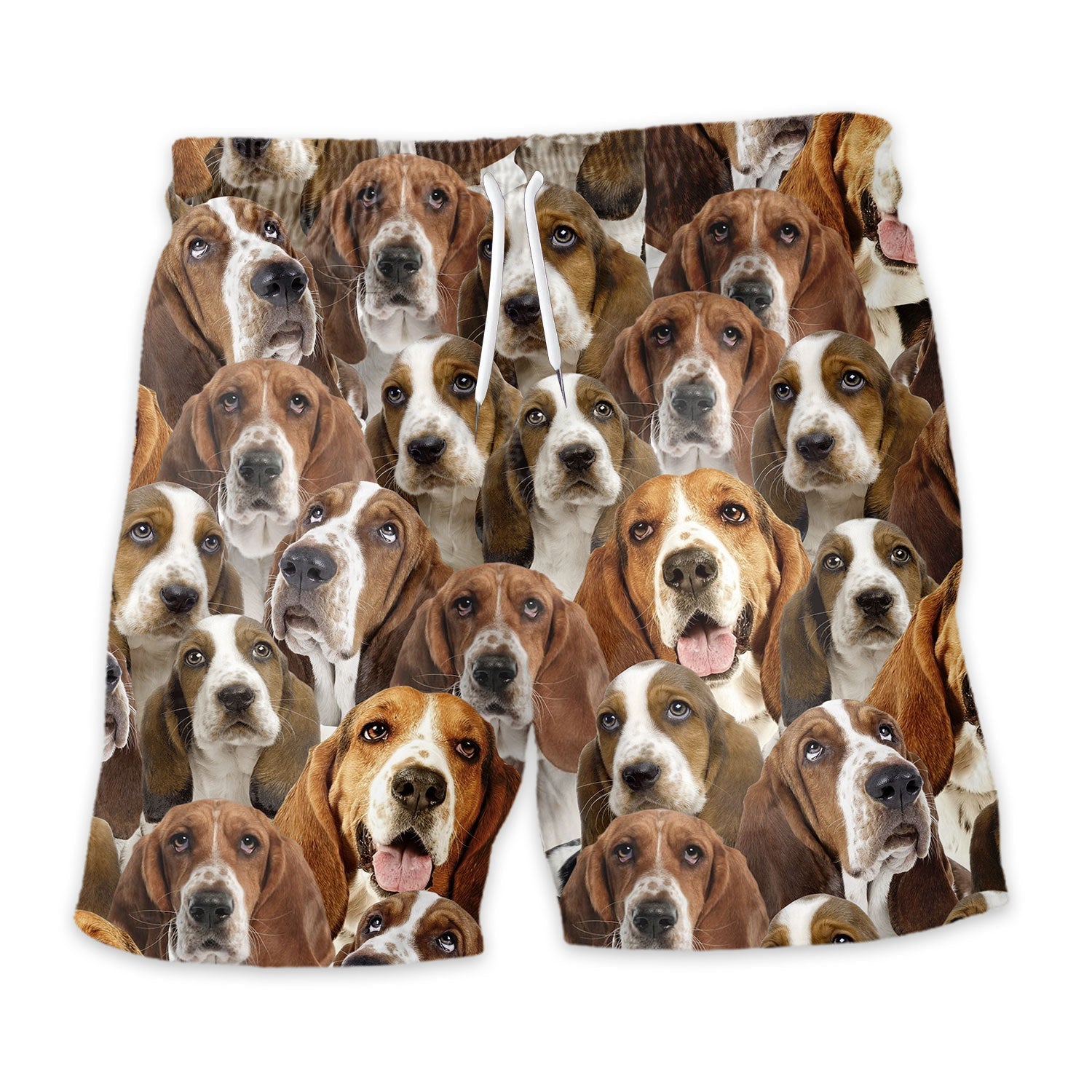 Basset Hound Full Face Hawaiian Shirt & Short