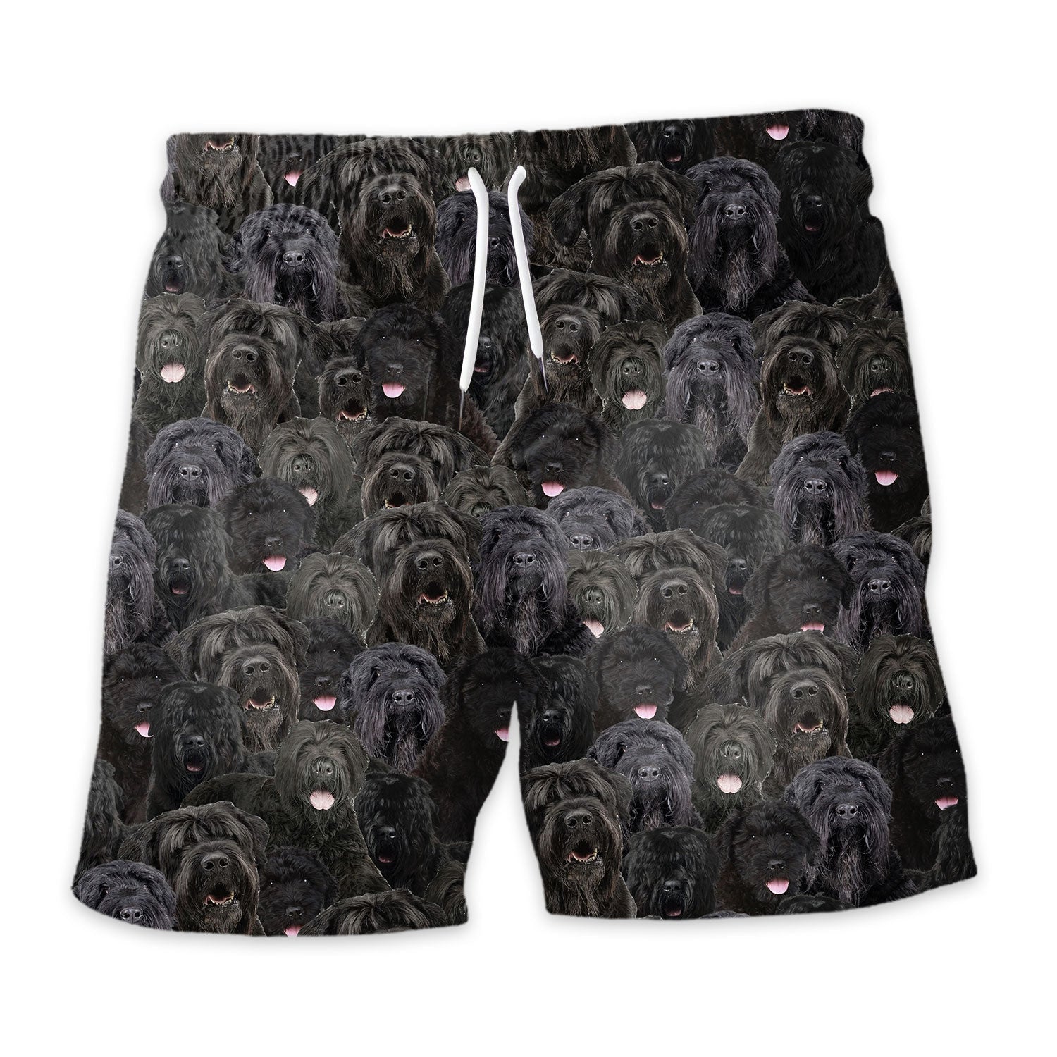 Black Russian Terrier Full Face Hawaiian Shirt & Short