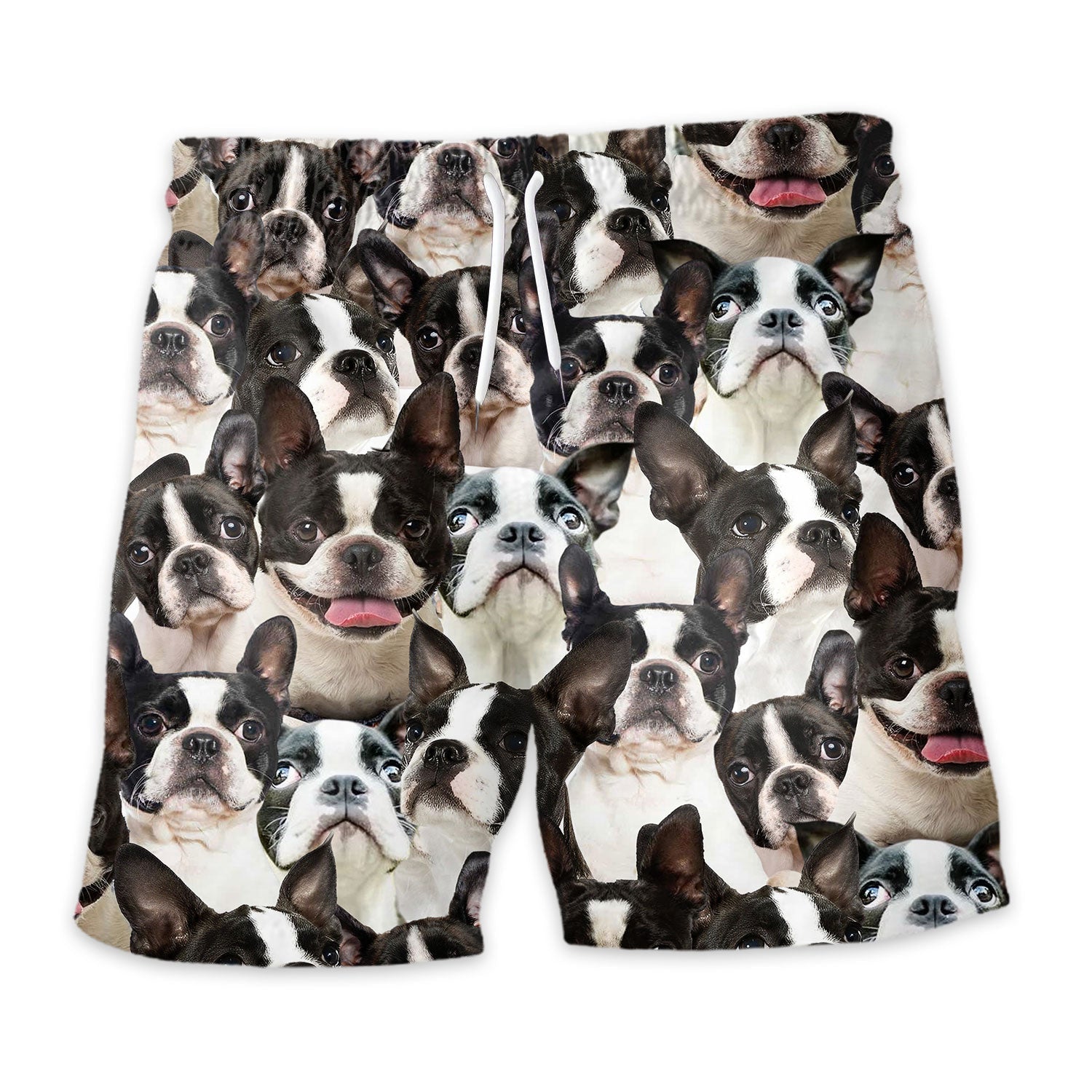 Boston Terrier Full Face Hawaiian Shirt & Short
