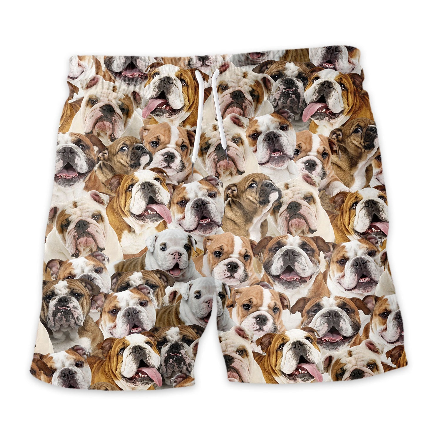 English Bulldog Full Face Hawaiian Shirt & Short