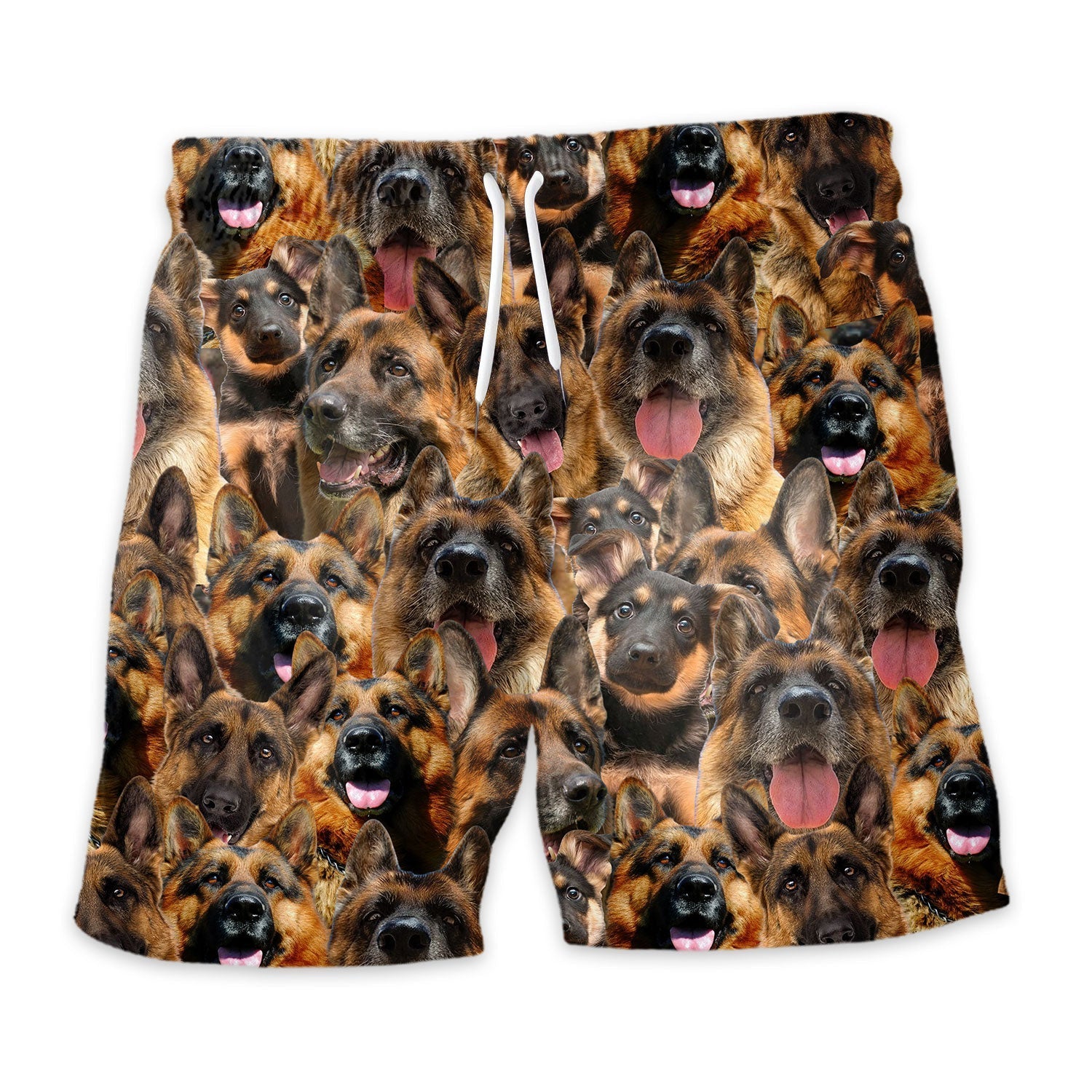 German Shepherd - Golden Retriever Full Face Hawaiian Shirt & Short