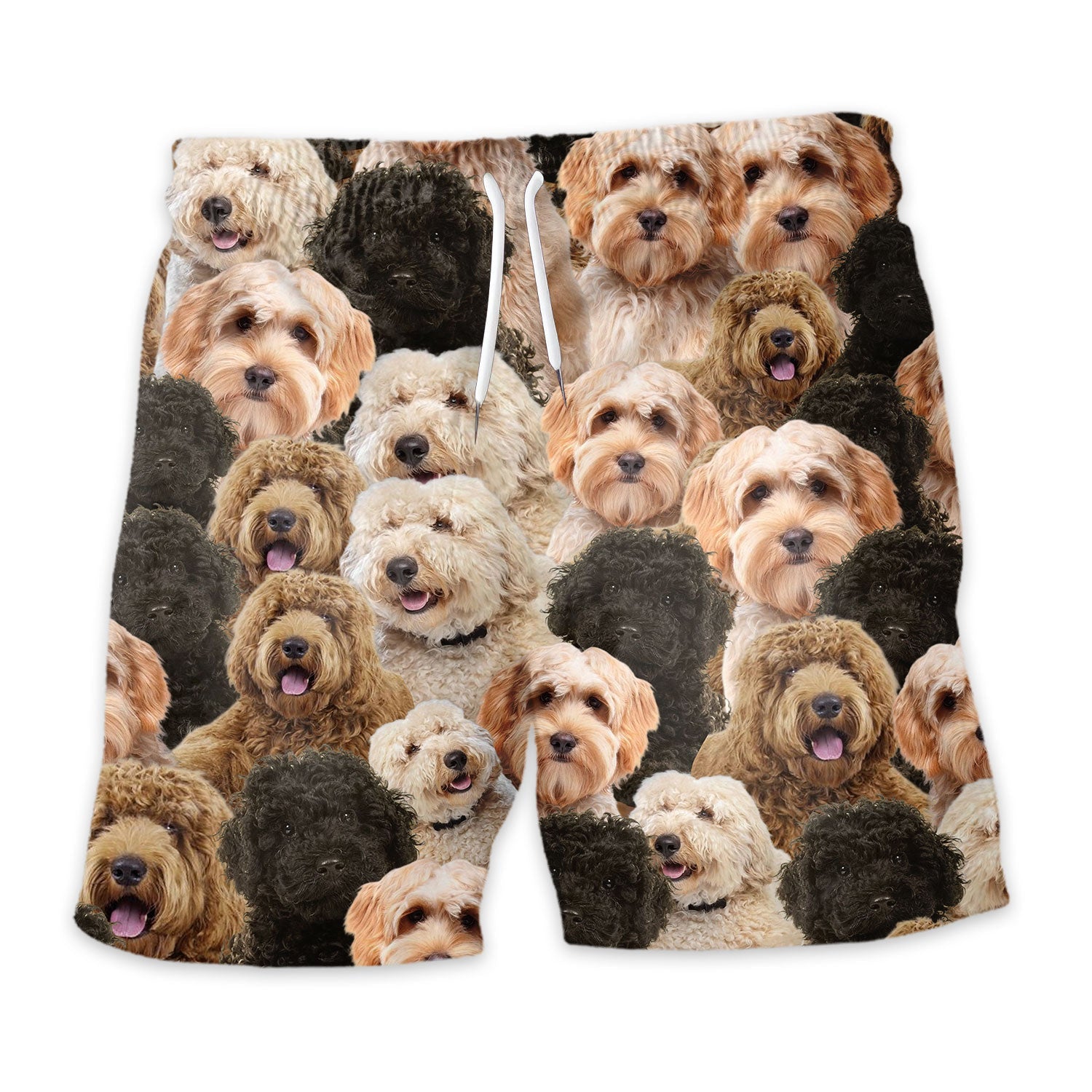 Labradoodle Full Face Hawaiian Shirt & Short