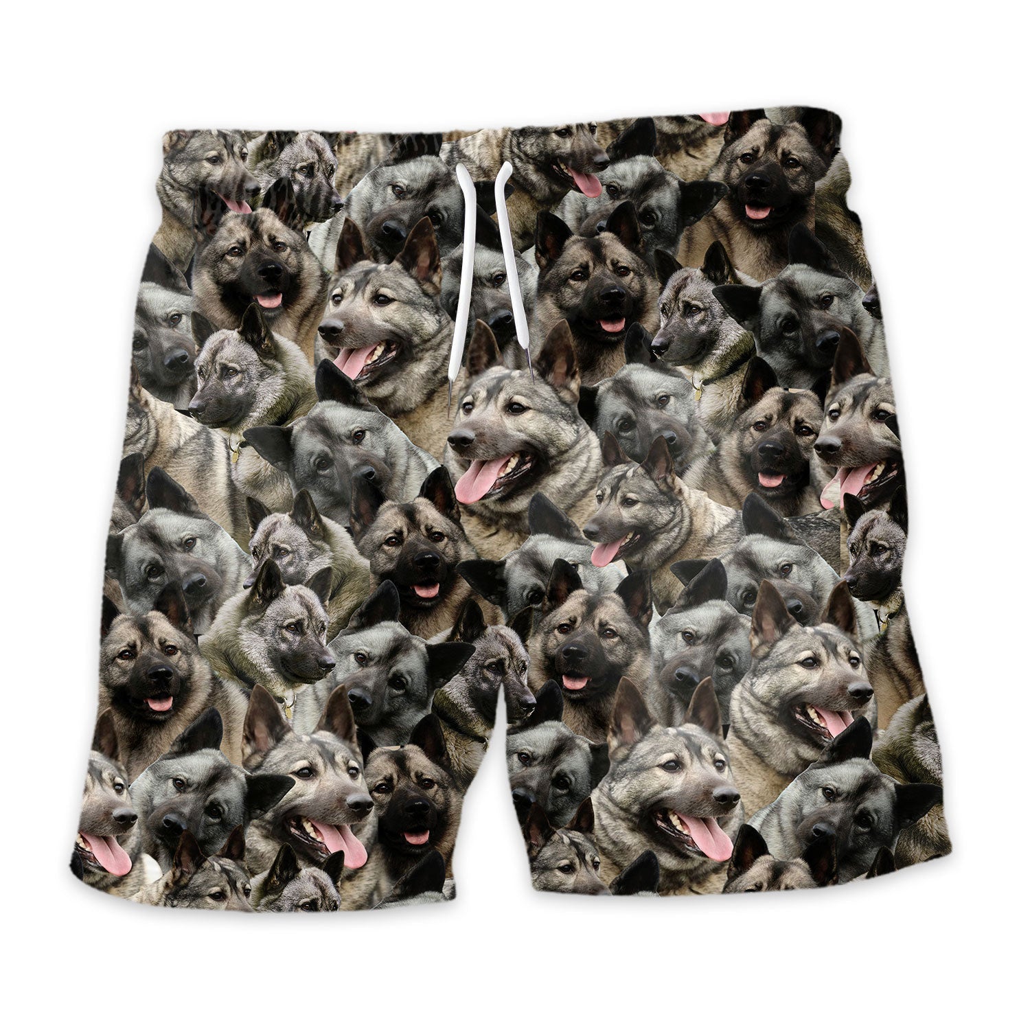 Norwegian Elkhound Full Face Hawaiian Shirt & Short