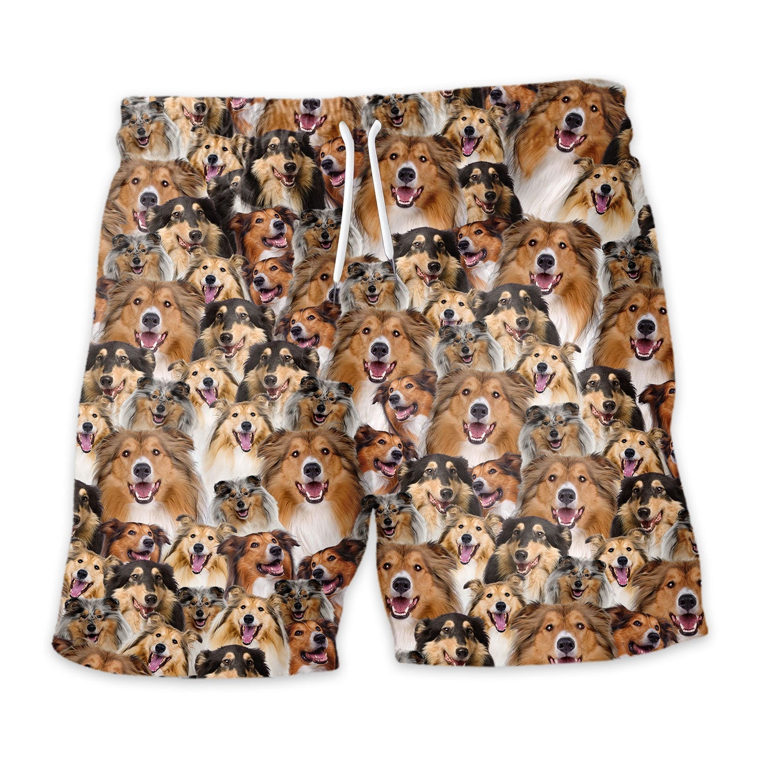 Rough Collie Full Face Hawaiian Shirt & Short