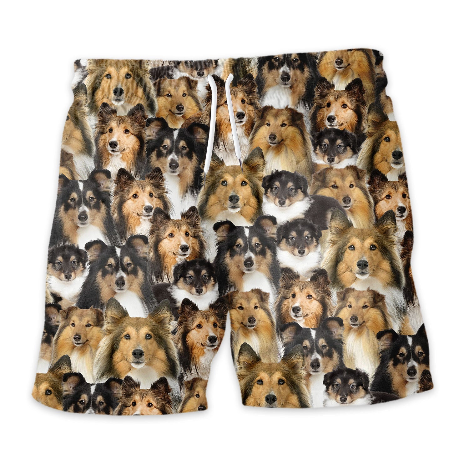 Shetland Sheepdog Full Face Hawaiian Shirt & Short