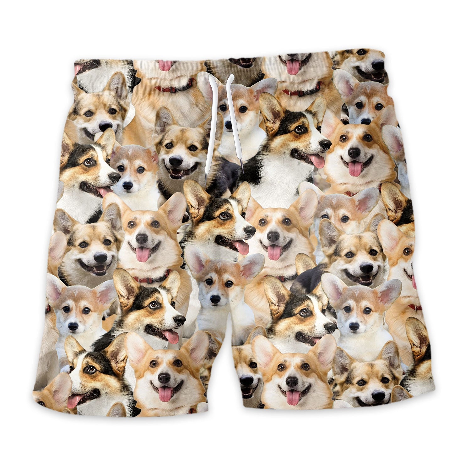 Welsh Corgi Full Face Hawaiian Shirt & Short