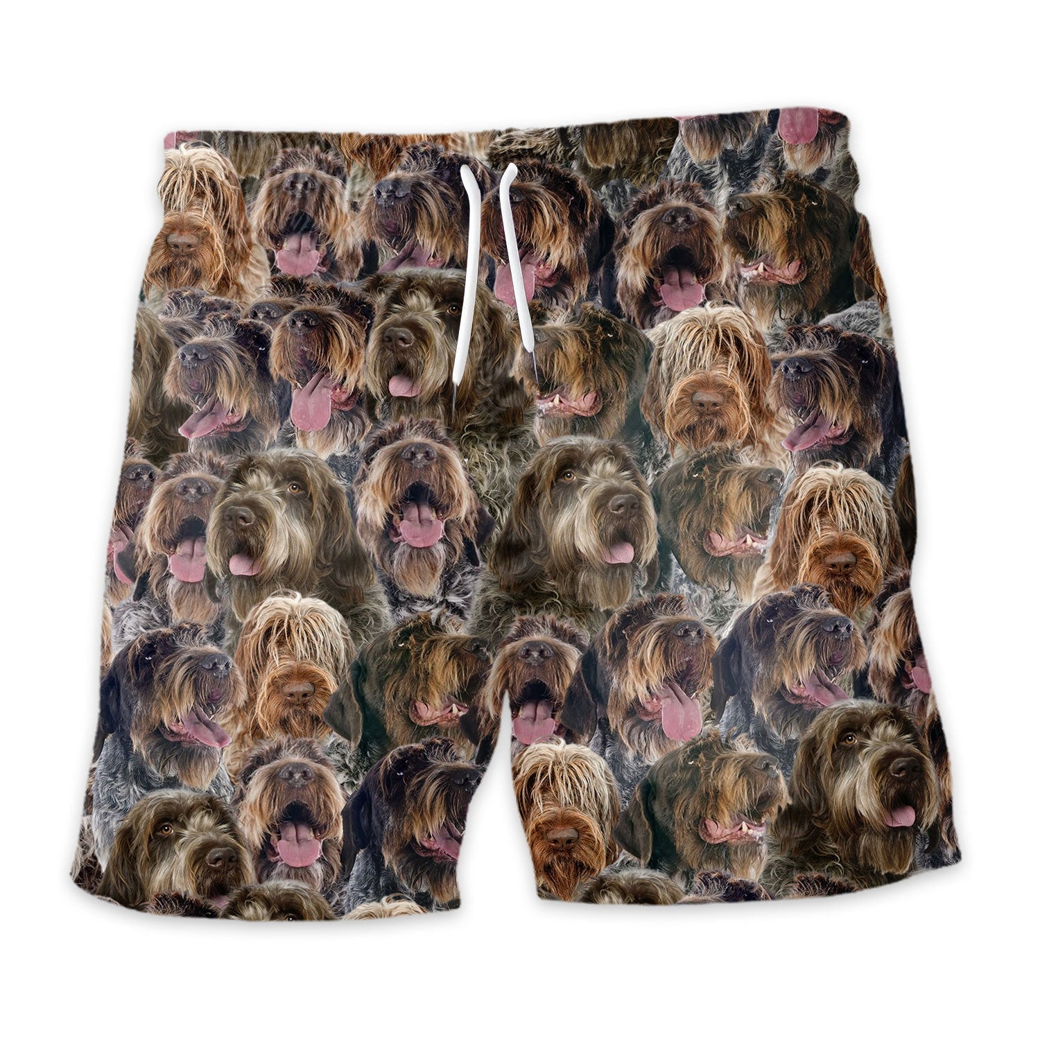 Wirehaired Pointing Griffo Full Face Hawaiian Shirt & Short