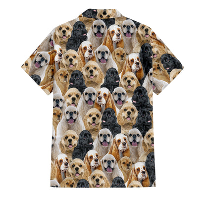 American Cocker Spaniel Full Face Hawaiian Shirt & Short