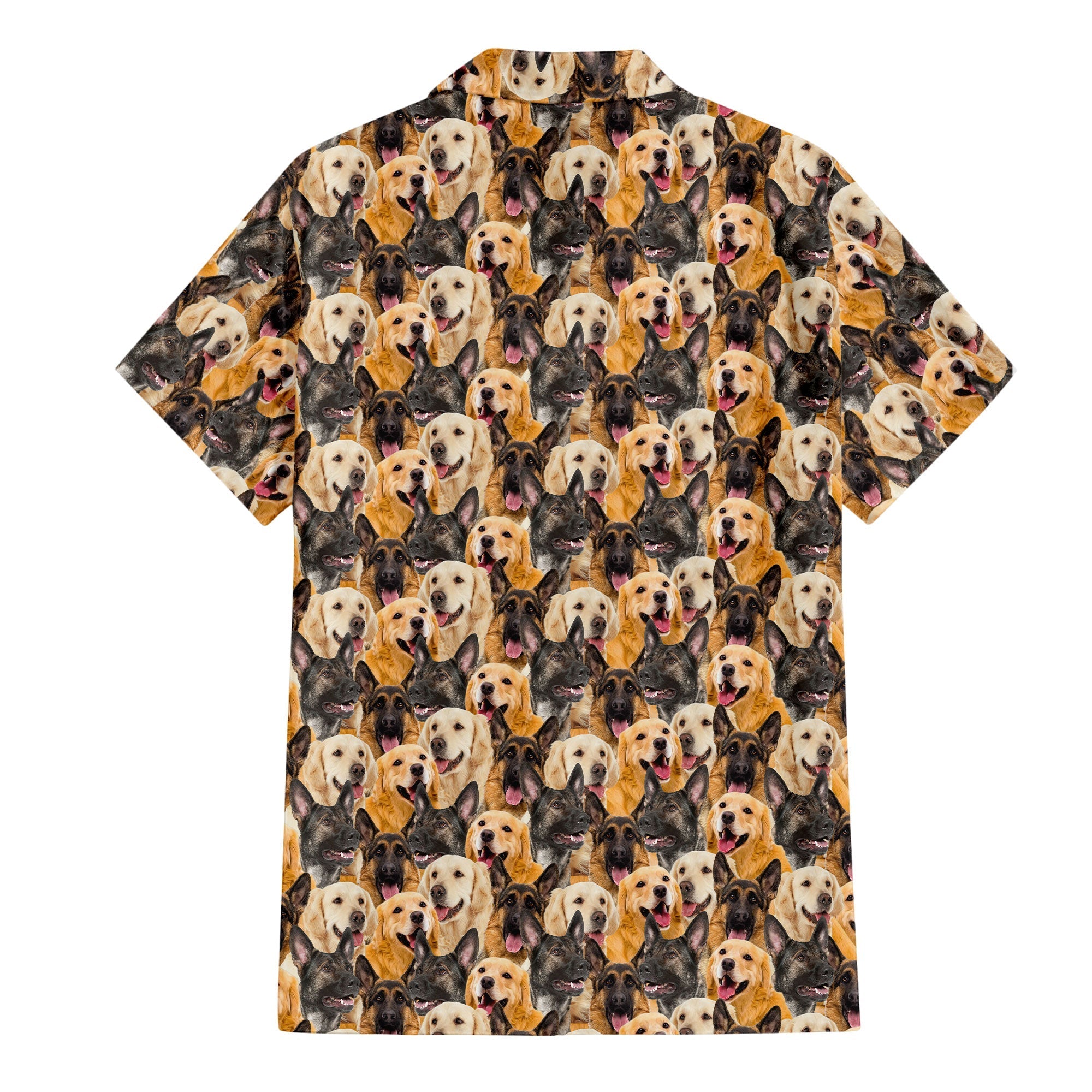German Shepard - Golden Retriever Full Face Hawaiian Shirt & Short